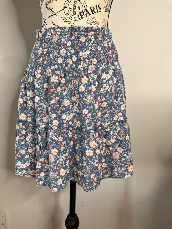 Hippie Rose Dresses & Skirts - Hippie Rose Women’s Size L Multicolor Floral Blue Skirt Vacation Travel Beach